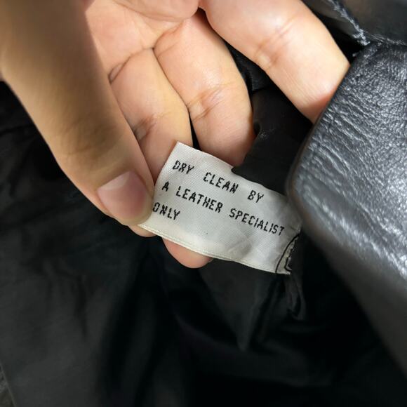 Pelle Club Black Leather Mini Pencil Skirt Sz 8 - Picture 6 of 11